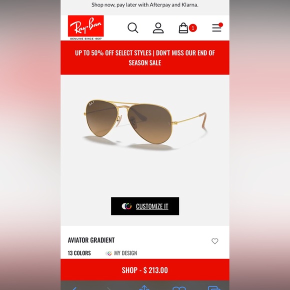 Authentic Used Ray Ban Aviator Sunglasses in excellent condition. - Picture 6 of 6